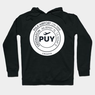 Airport code PUY PULA Hoodie